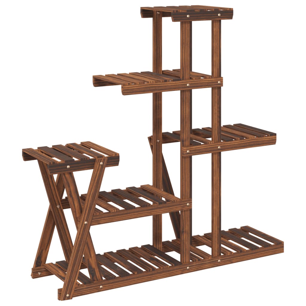 vidaXL Flower Stand 95x25x96 cm Solid Wood Fir 6