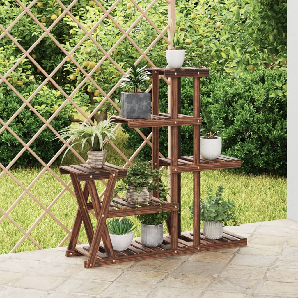 vidaXL Flower Stand 95x25x96 cm Solid Wood Fir 1