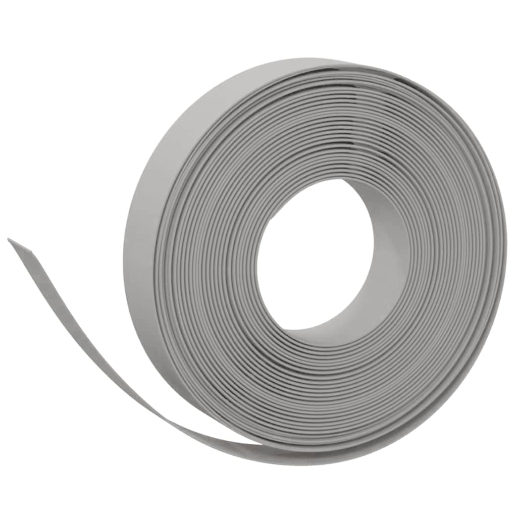 vidaXL Garden Edgings 3 pcs Grey 10 m 10 cm Polyethylene 3