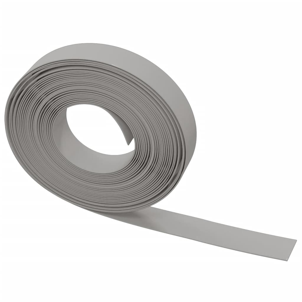 vidaXL Garden Edgings 3 pcs Grey 10 m 10 cm Polyethylene 4