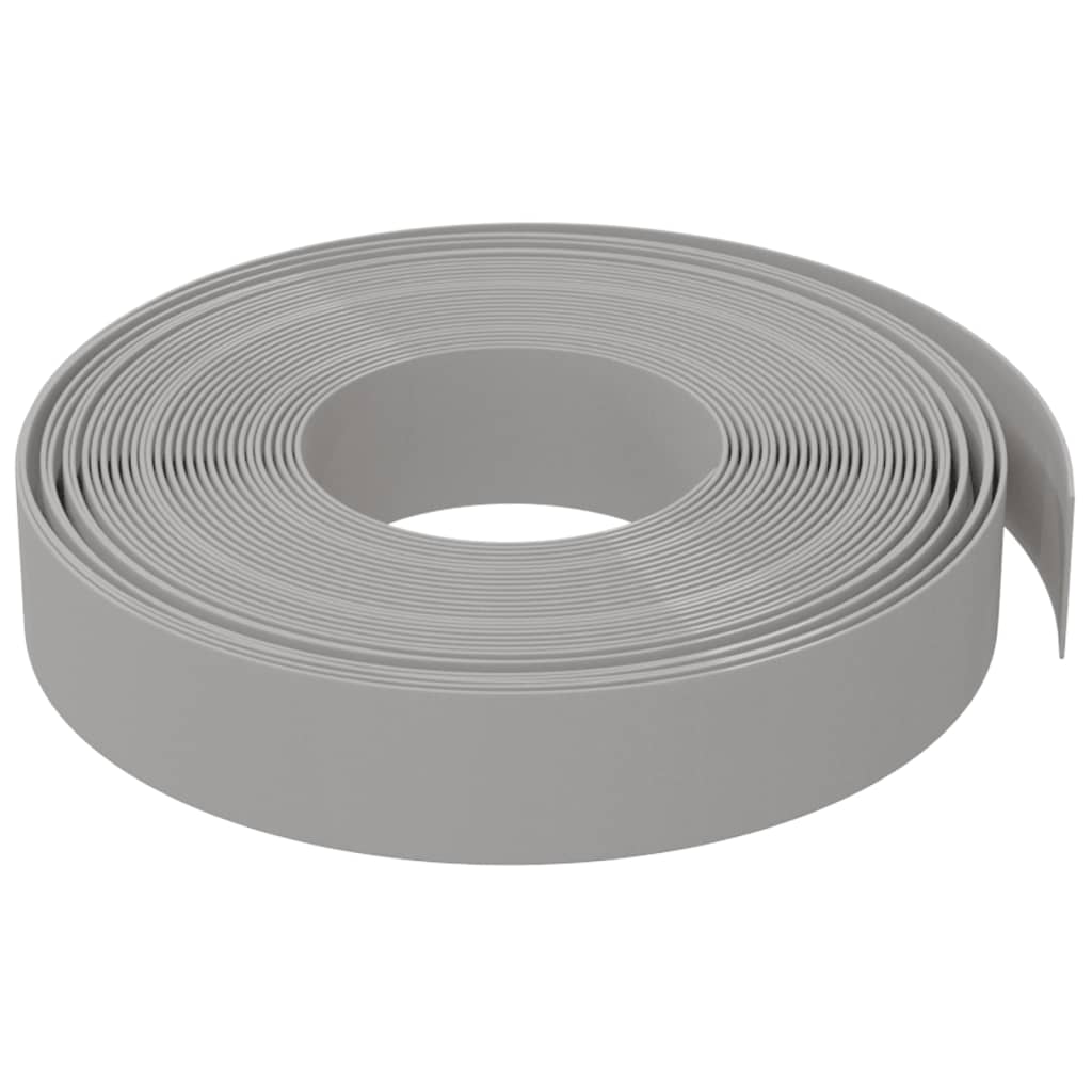 vidaXL Garden Edgings 3 pcs Grey 10 m 10 cm Polyethylene 5