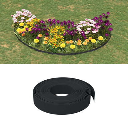 vidaXL Garden Edgings 3 pcs Black 10 m 10 cm Polyethylene 1