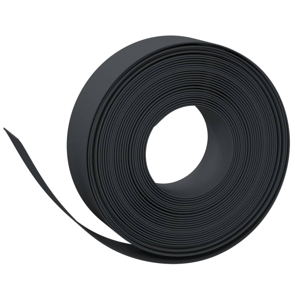vidaXL Garden Edgings 2 pcs Black 10 m 15 cm Polyethylene 3