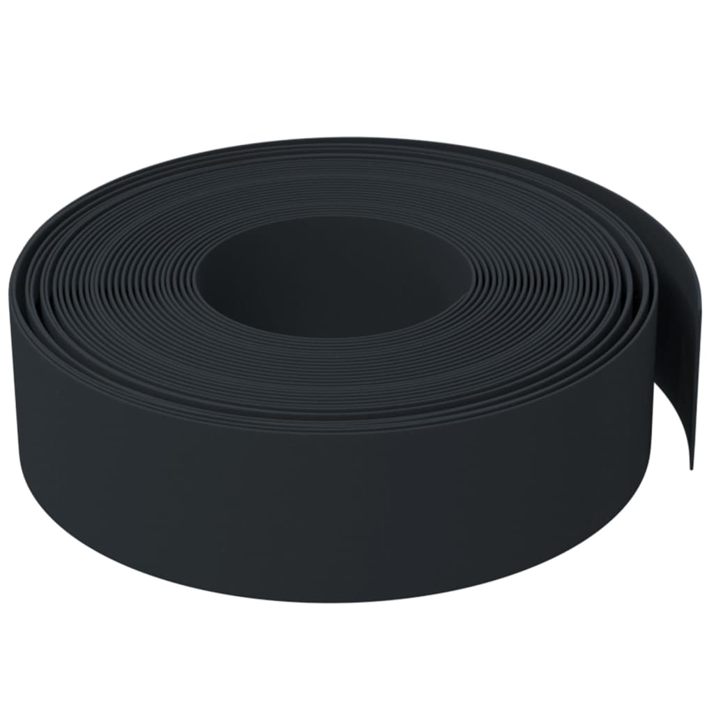 vidaXL Garden Edgings 2 pcs Black 10 m 15 cm Polyethylene 4
