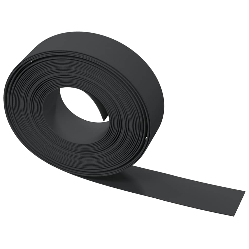 vidaXL Garden Edgings 2 pcs Black 10 m 15 cm Polyethylene 5