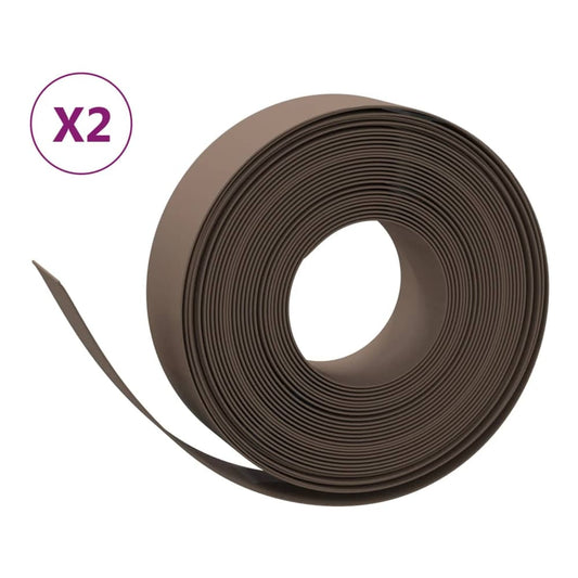Garden Edging 25 m 10 cm PE Brown 20 m 0.15 m