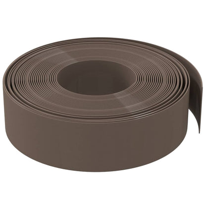 vidaXL Garden Edgings 2 pcs Brown 10 m 15 cm Polyethylene 4