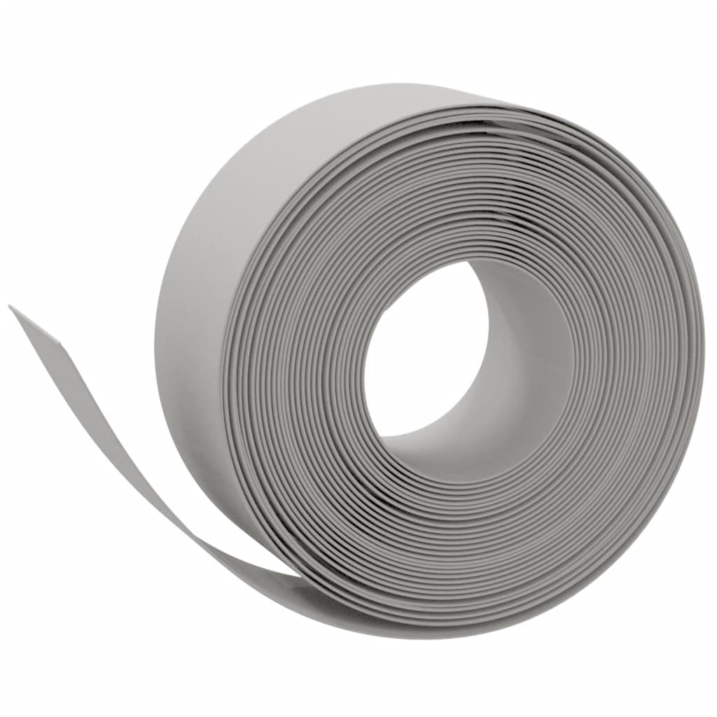 vidaXL Garden Edgings 2 pcs Grey 10 m 20 cm Polyethylene 3