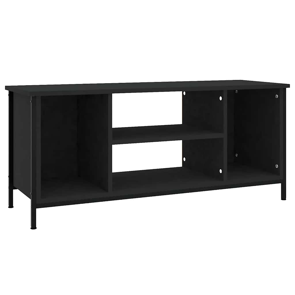 vidaXL TV Cabinet Black 102x35x45 cm Engineered Wood 2