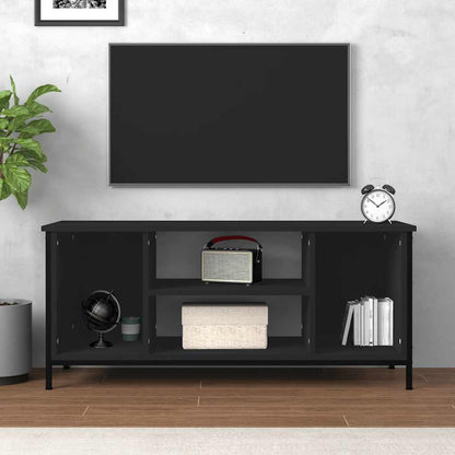 vidaXL TV Cabinet Black 102x35x45 cm Engineered Wood 3