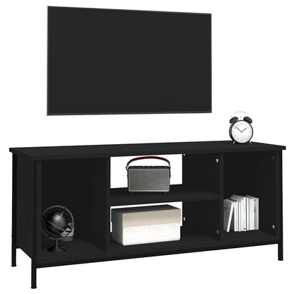 vidaXL TV Cabinet Black 102x35x45 cm Engineered Wood 4