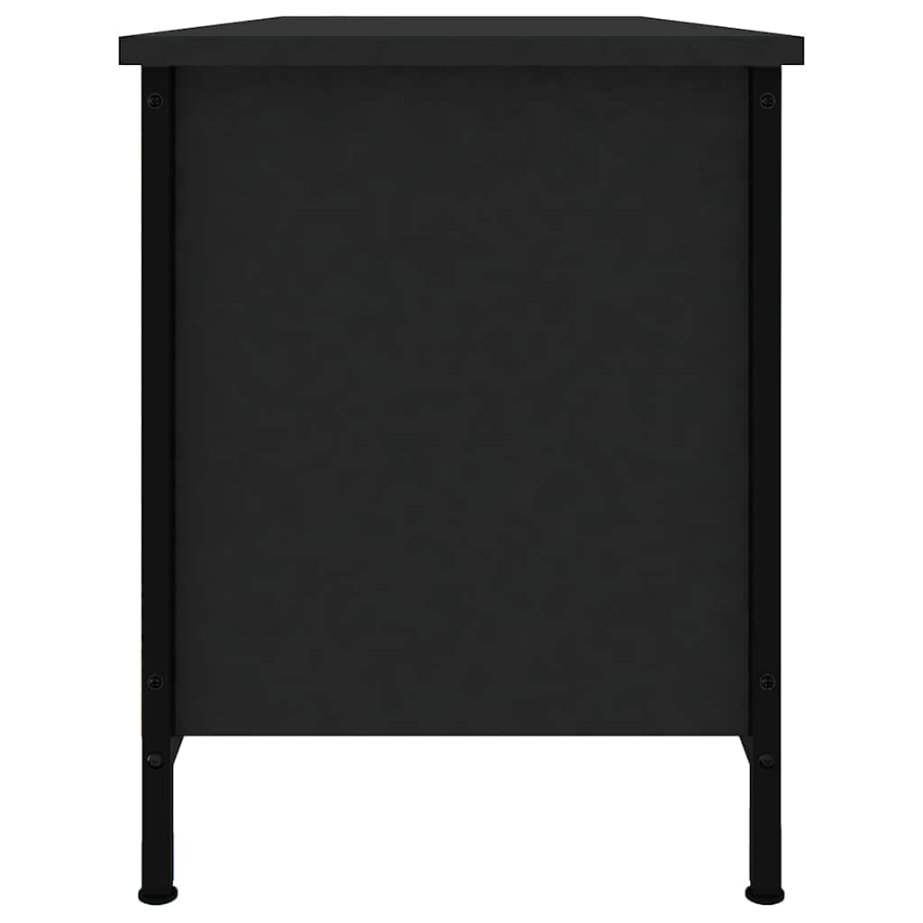 vidaXL TV Cabinet Black 102x35x45 cm Engineered Wood 6
