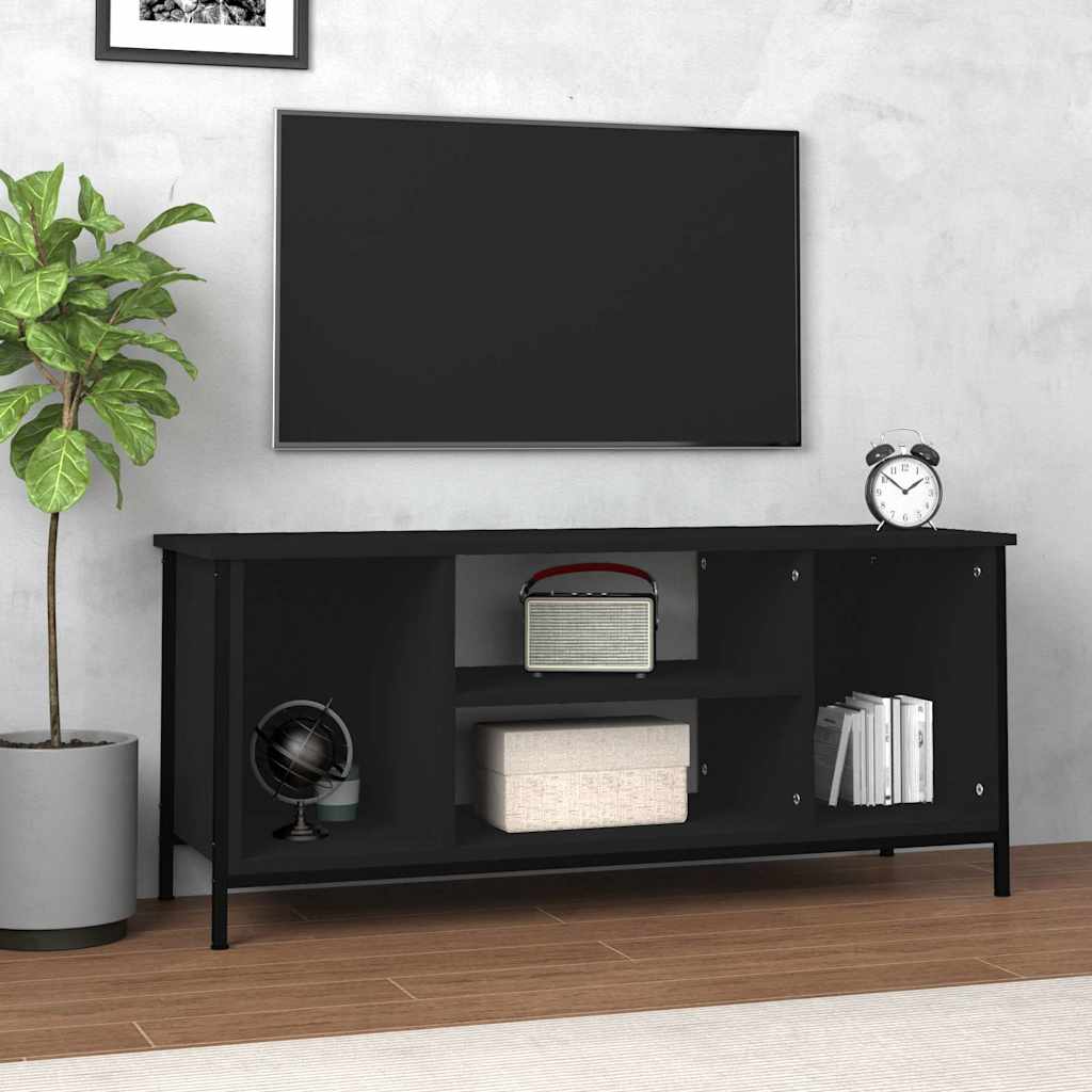vidaXL TV Cabinet Black 102x35x45 cm Engineered Wood 1