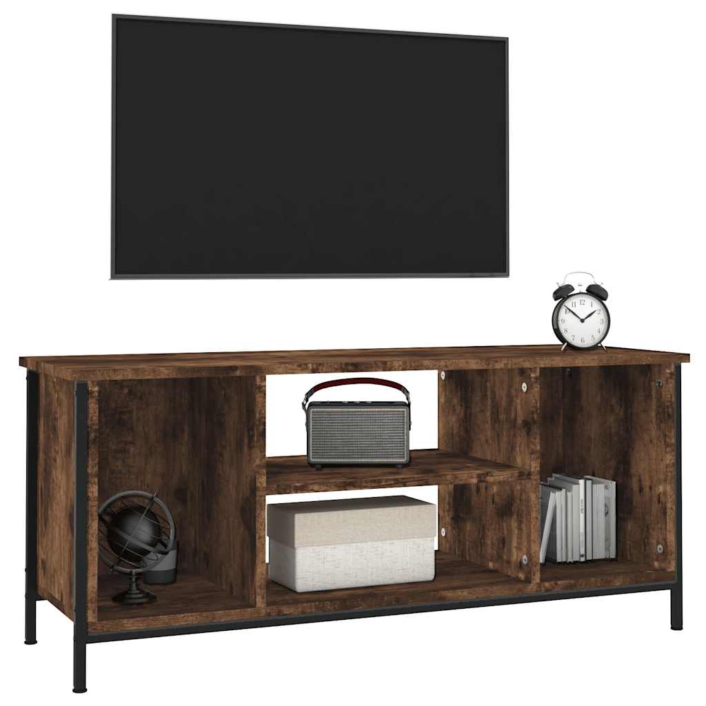 vidaXL TV Cabinet Smoked Oak 102x35x45 cm Engineered Wood 4