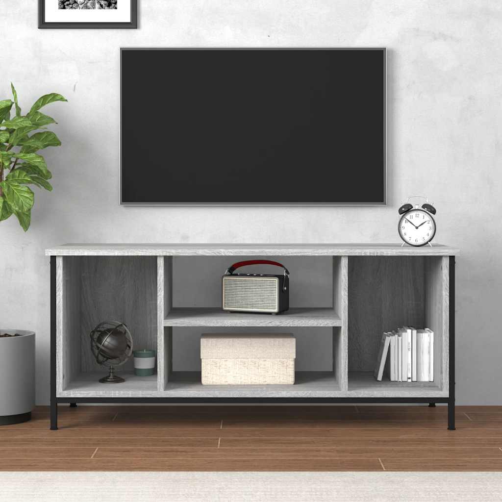 vidaXL TV Cabinet Grey Sonoma 102x35x45 cm Engineered Wood 3