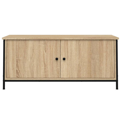 vidaXL TV Cabinet with Doors Sonoma Oak 102x35x45 cm Engineered Wood 5