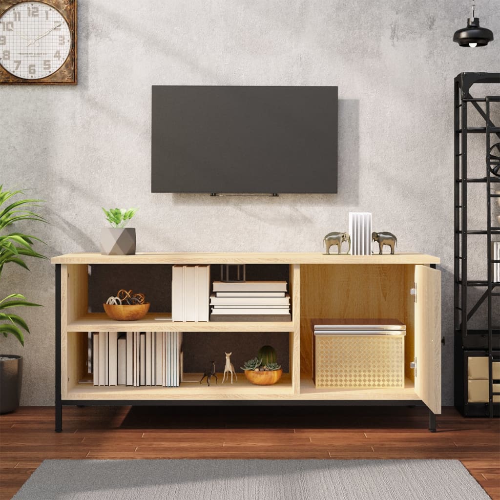 vidaXL TV Cabinet Sonoma Oak 100x40x45 cm Engineered Wood 3