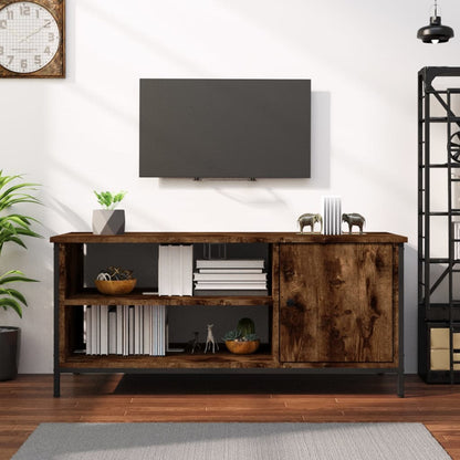 vidaXL TV Cabinet Smoked Oak 100x40x45 cm Engineered Wood 1