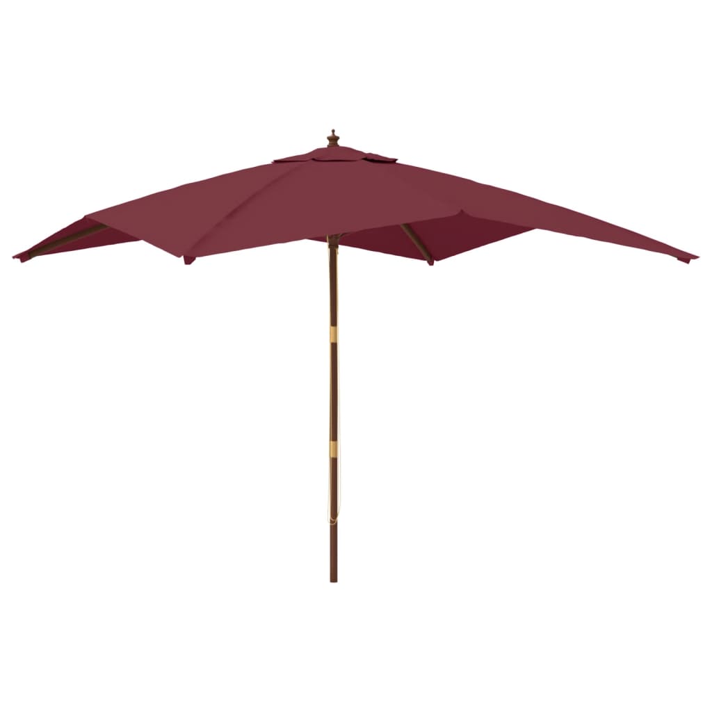vidaXL Garden Parasol | Bordeaux Red | Polyester Fabric | Large | Tough 2
