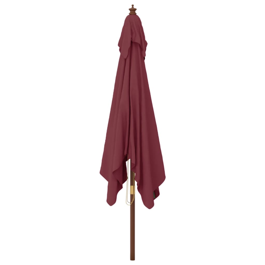 vidaXL Garden Parasol | Bordeaux Red | Polyester Fabric | Large | Tough 4