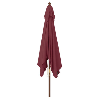 vidaXL Garden Parasol | Bordeaux Red | Polyester Fabric | Large | Tough 4