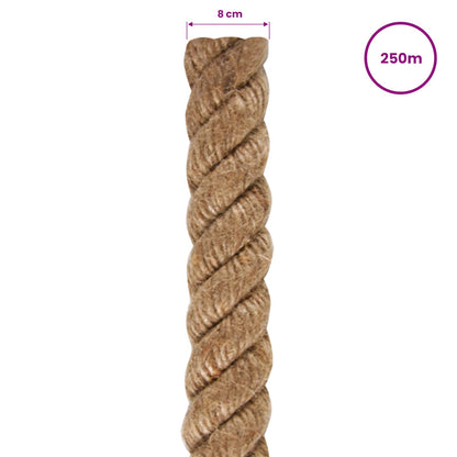 Rope 100% Jute Natural Length 250 m 8 mm