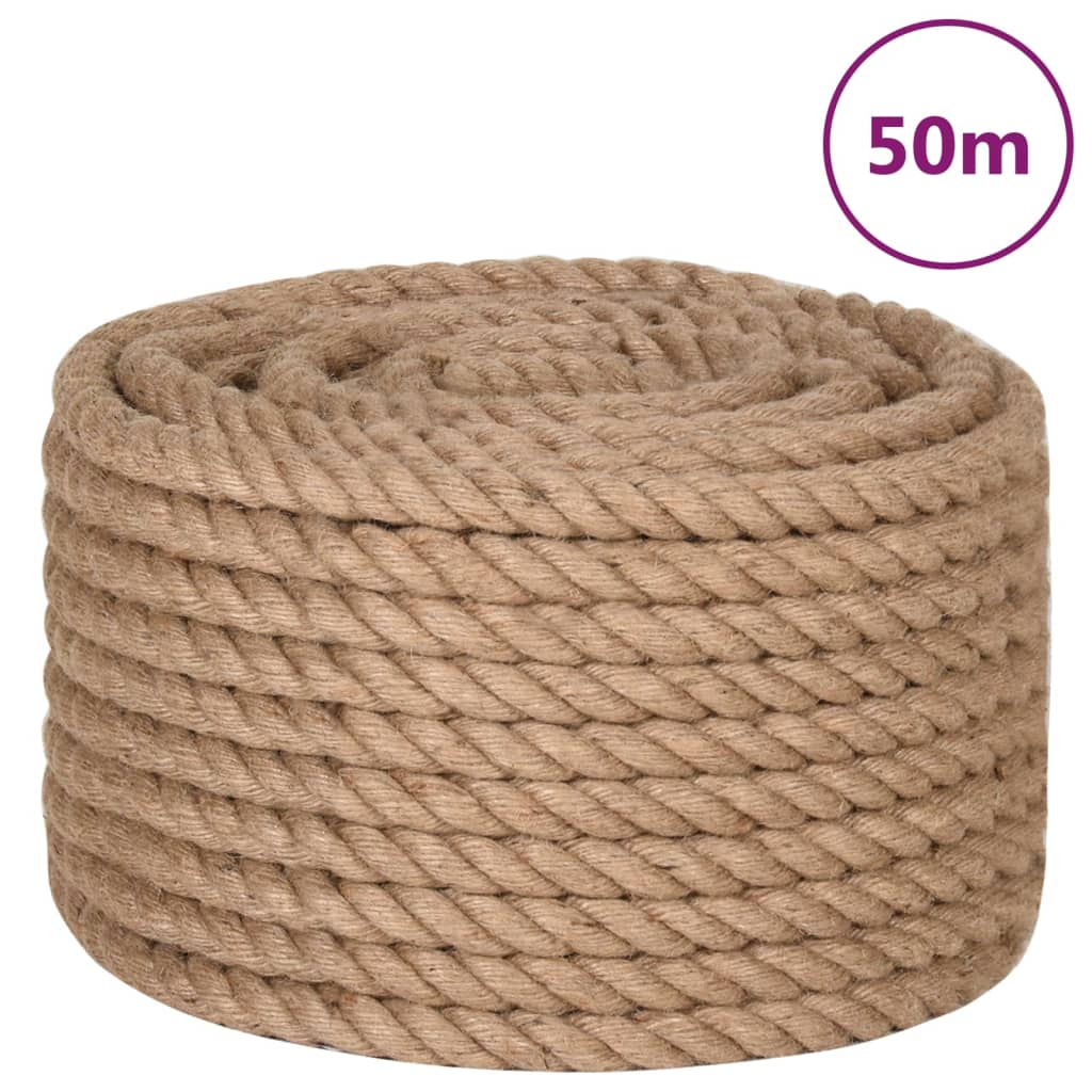 vidaXL Jute Rope 50 m Long 16 mm Thick 2