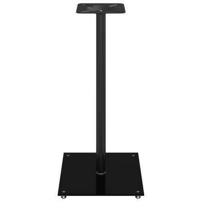vidaXL Speaker Stands 2 pcs Black Tempered Glass 1 Pillar Design 4