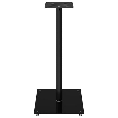 vidaXL Speaker Stands 2 pcs Black Tempered Glass 1 Pillar Design 5