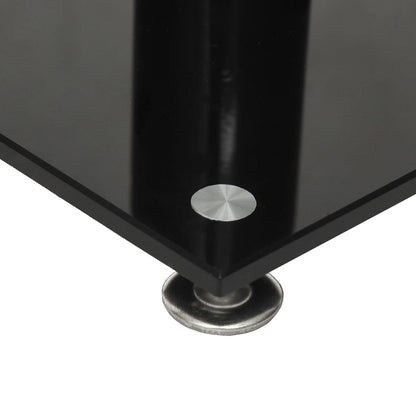 vidaXL Speaker Stands 2 pcs Black Tempered Glass 1 Pillar Design 6