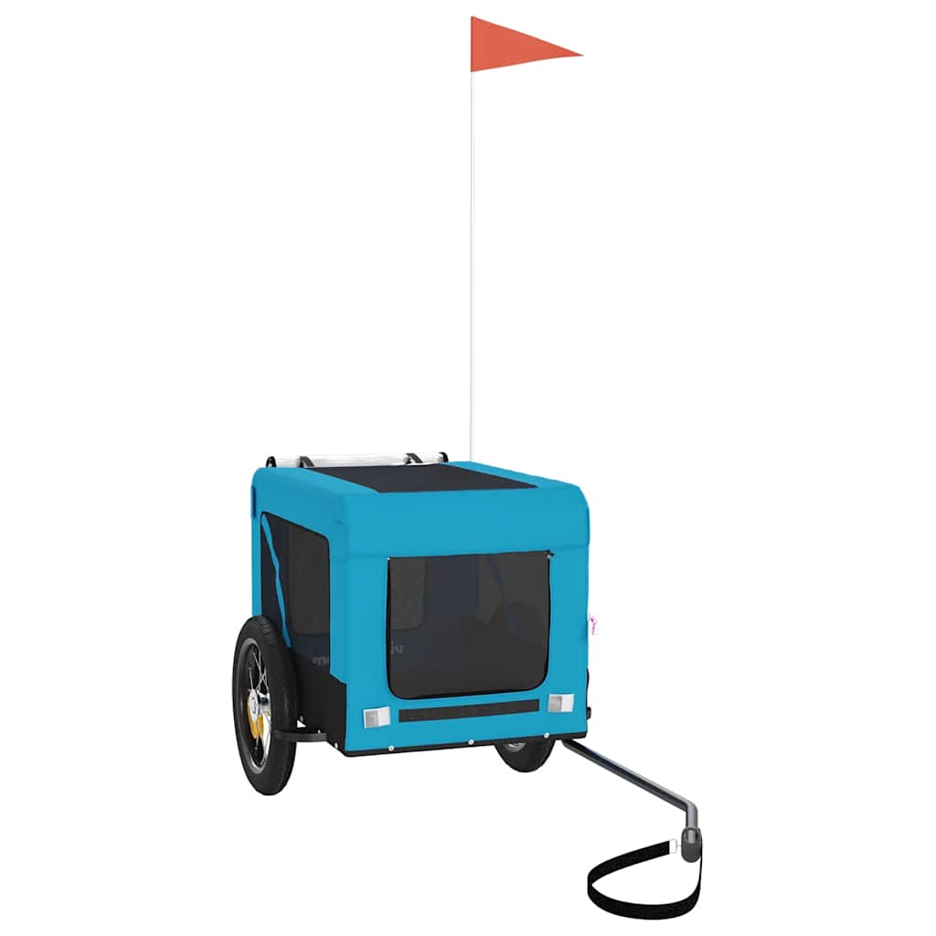 vidaXL Pet Bike Trailer | Blue and black | Oxford fabric, PVC, Iron 2
