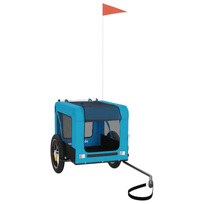 vidaXL Pet Bike Trailer | Blue and black | Oxford fabric, PVC, Iron 3