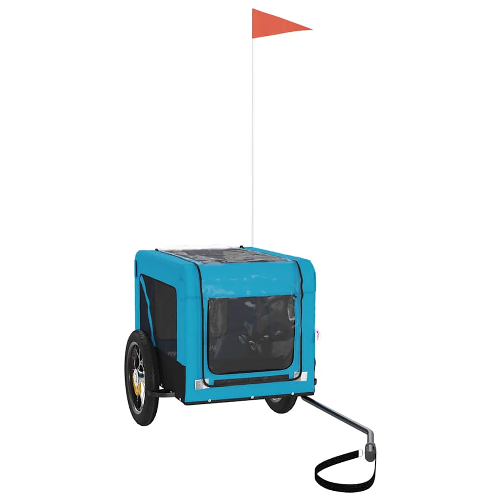 vidaXL Pet Bike Trailer | Blue and black | Oxford fabric, PVC, Iron 4