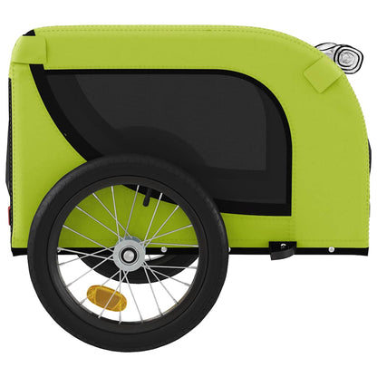 vidaXL Pet Bike Trailer | Green and Black | Oxford fabric, iron, PVC | Small 6
