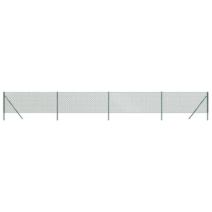 vidaXL Chain Link Fence Green 1x10 m 2