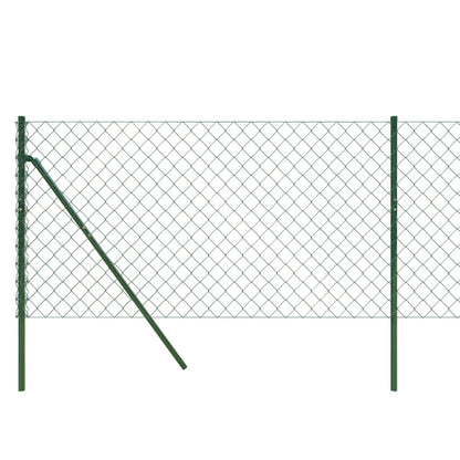 vidaXL Chain Link Fence Green 1x10 m 4