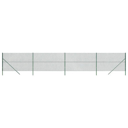 vidaXL Chain Link Fence Green 1.4x10 m 2