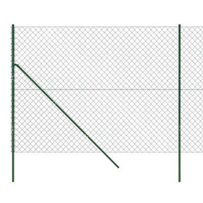 vidaXL Chain Link Fence Green 1.4x10 m 5