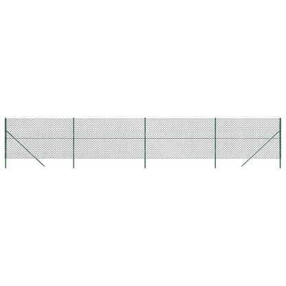 vidaXL Chain Link Fence Green 1.6x10 m 2
