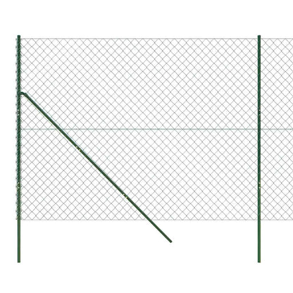 vidaXL Chain Link Fence Green 1.6x10 m 5