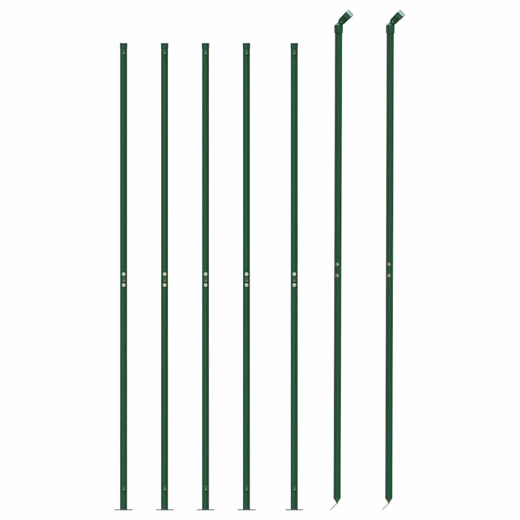 vidaXL Chain Link Fence with Flange Green 1.4x10 m 3