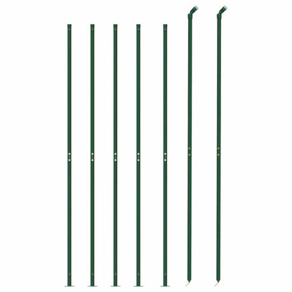 vidaXL Chain Link Fence with Flange Green 1.4x10 m 3