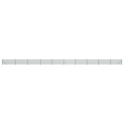 vidaXL Chain Link Fence with Flange Green 0.8x25 m 2