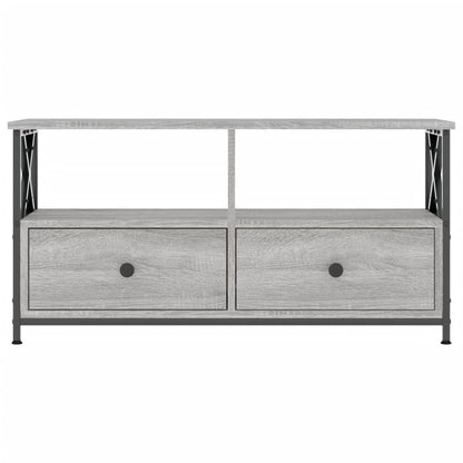 vidaXL TV Cabinet Grey Sonoma 90x33x45 cm Engineered Wood&Iron 3