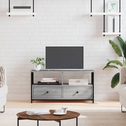 vidaXL TV Cabinet Grey Sonoma 90x33x45 cm Engineered Wood&Iron 1