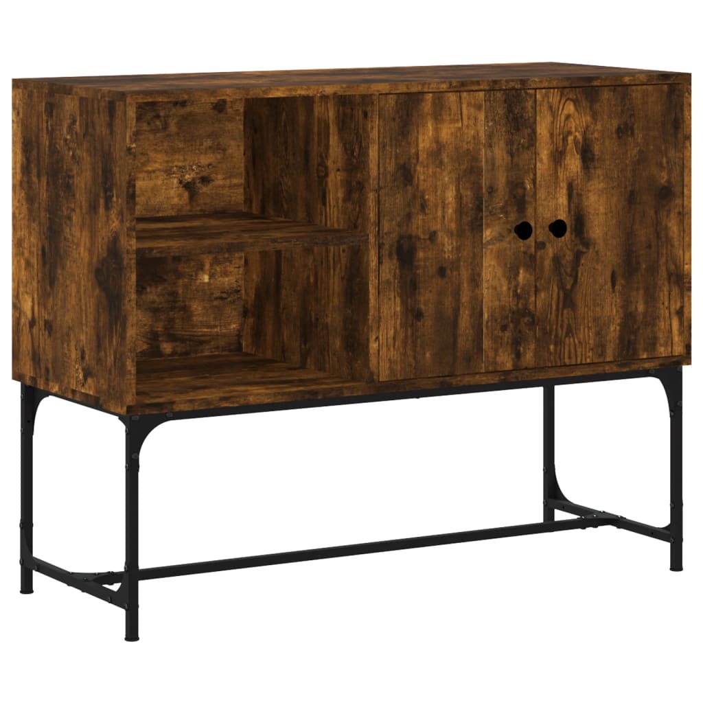 vidaXL Sideboard Smoked Oak 100x40x79.5 cm Engineered Wood 2