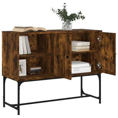 vidaXL Sideboard Smoked Oak 100x40x79.5 cm Engineered Wood 4