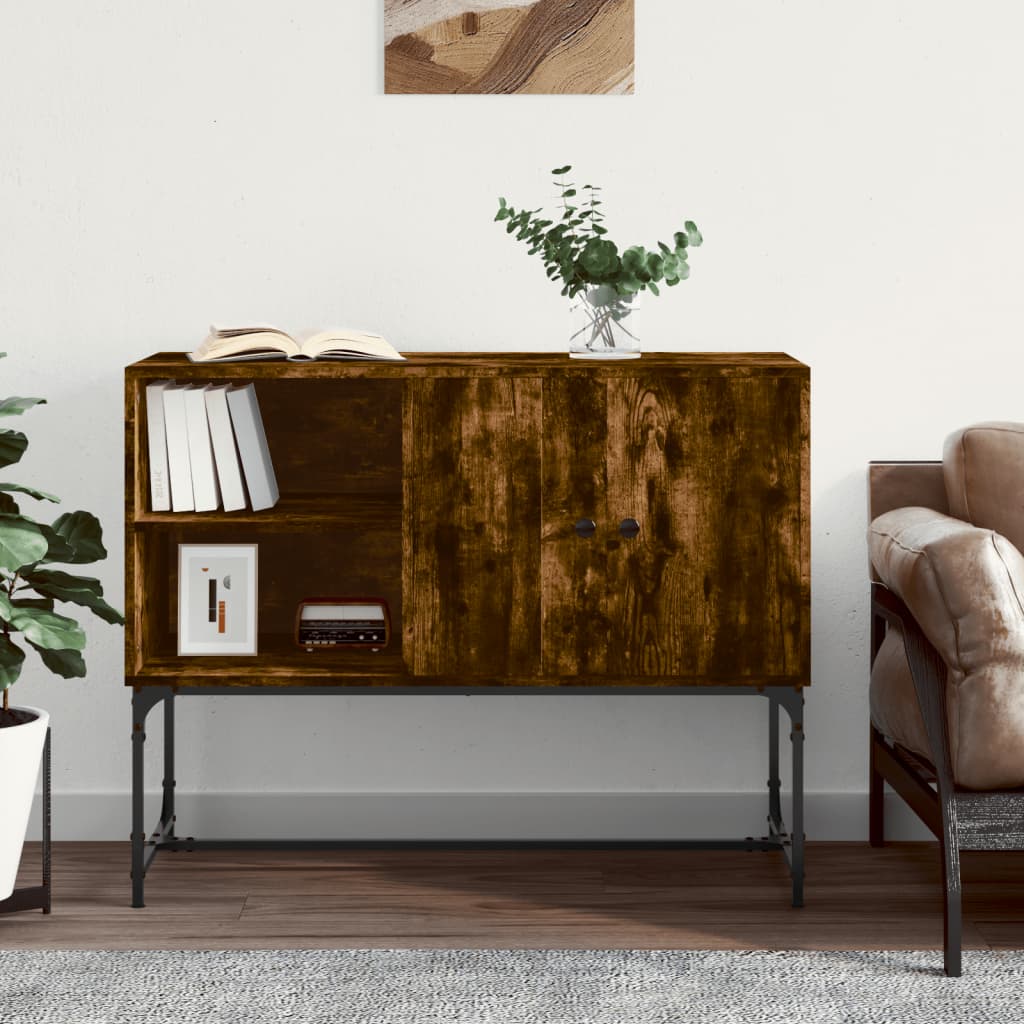 vidaXL Sideboard Smoked Oak 100x40x79.5 cm Engineered Wood 1