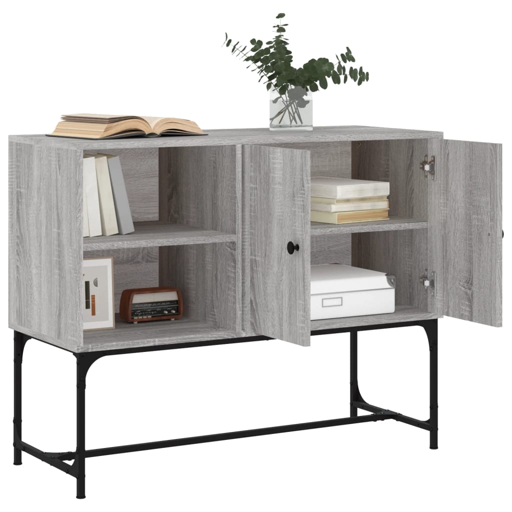 vidaXL Sideboard Grey Sonoma 100x40x79.5 cm Engineered Wood 4