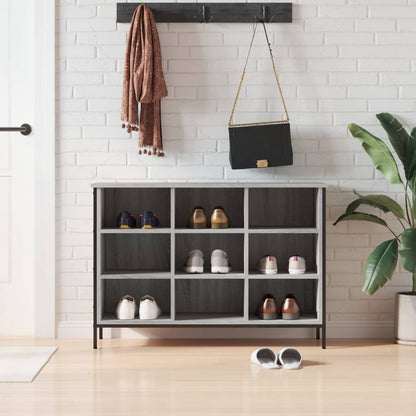 Shoe Cabinet 100x35x70 cm Engineered Wood Grey sonoma